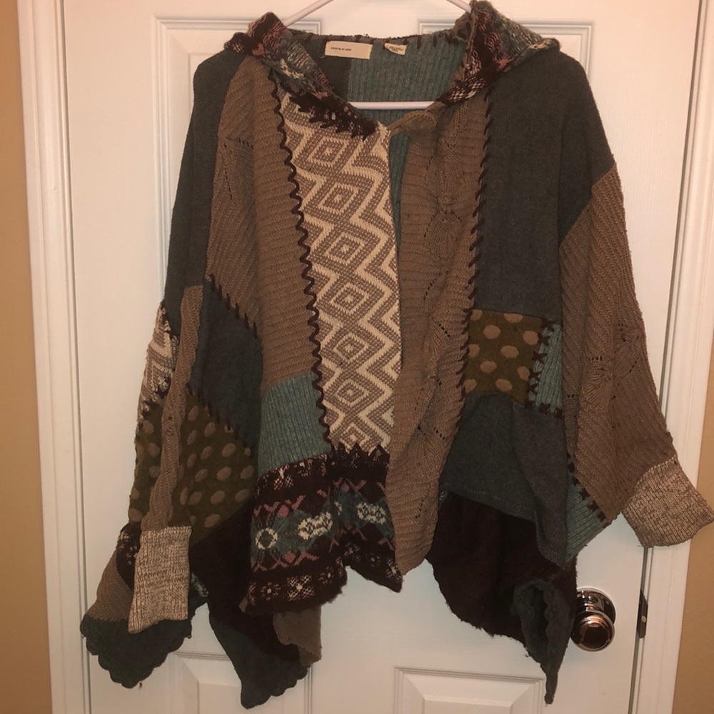 Anthropologie Sleeping On Snow Poncho